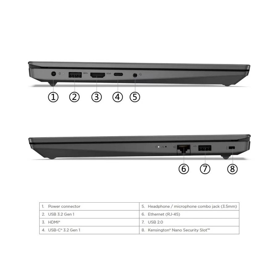 لپ تاپ 15.6 اینچی لنوو مدل V15 I5 IRU-i3 13420H-16GB DDR4-1T SSD-TN