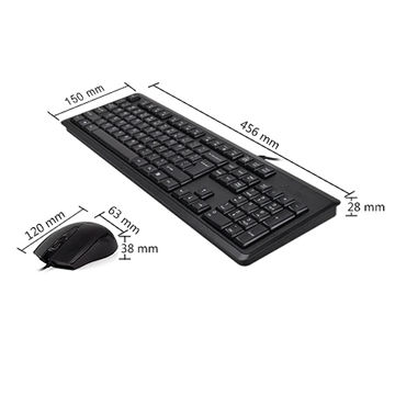 کیبورد و ماوس ای فورتک مدل KR-9276