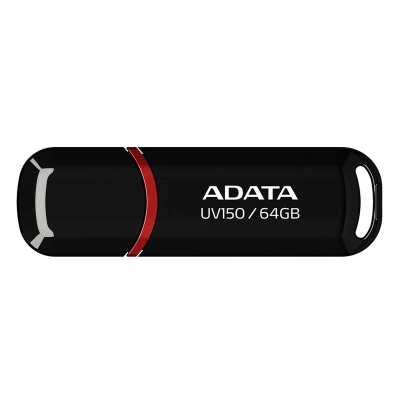 فلش مموری 64 گیگابایت ای دیتا مدل DashDrive UV150  دارای رابط‌های USB 3.0 ، USB 2.0 و USB 3.1