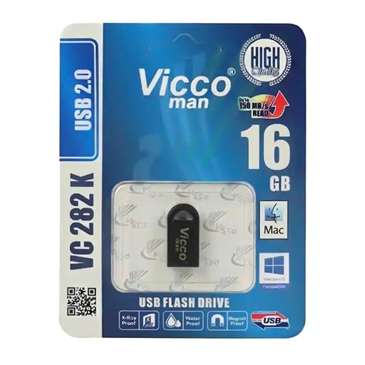 فلش مموری ویکومن 16 گیگابایت مدل USB2.0  VICCO 282 sillver