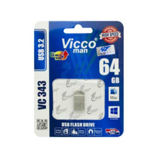 فلش مموری ویکو 32 گیگابایت مدل VICCO 343 sillver دارای USB 3.0