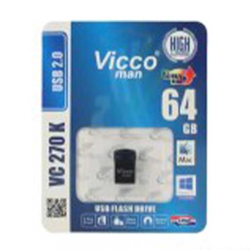 فلش مموری ویکومن 64 گیگابایت مدل USB2.0 VICCO 270 black
