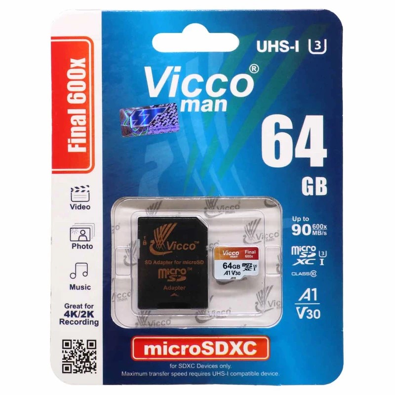 میکرو ویکومن  Viccoman A1 V30 microSDHC 64GB