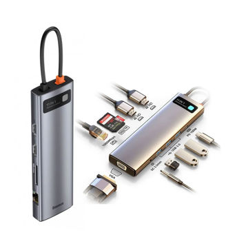 هاب11 پورت باسئوس USB-C مدل Baseus 11-in-1 USB C Hub CAHUB-CT0G