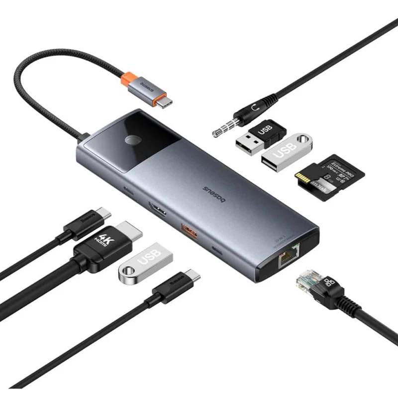 هاب 10 پورت USB-C بیسوس مدل Metal Gleam Series II