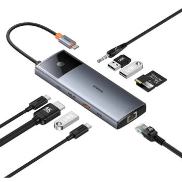 هاب 10 پورت USB-C بیسوس مدل Metal Gleam Series II