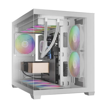 کیس کامپیوتر گیمینگ گیم دیاس مدل AURA GC10M WH