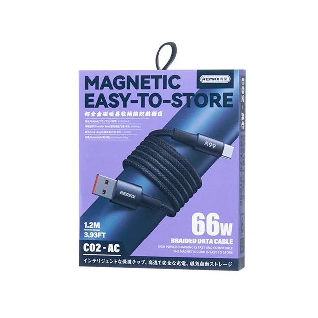 کابل Type-C به USB ریمکس مدل REMAX CO2-AC 66w