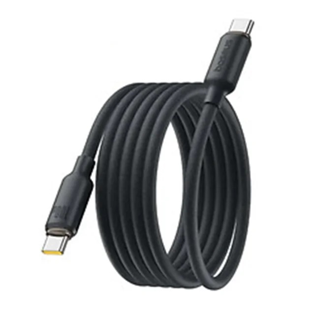 کابل فست شارژ باسئوس سیلیکونی فومی ۱۰۰w (۱ متری) PD Type‑C به – Comic Black
