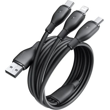 کابل شارژ USB به لایتنینگ/تایپ سی/میکرو یو اس بیBASEUS Ultra-Fast 3 in 1 Fast Charging