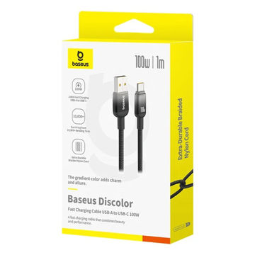 کابل یک ۱ متری با توان ۱۰۰ وات مدل Baseus Discolor Series