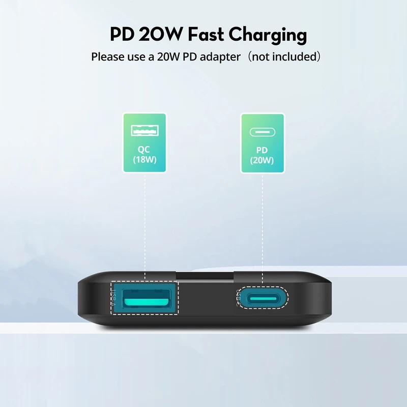 پاوربانک راوپاور مدل RP-PB1236 ظرفیت 10000 میلی آمپر ساعت