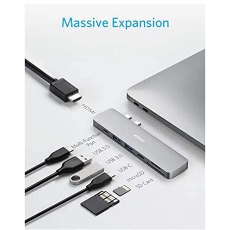 هاب 7 پورت USB-C انکر مدل A8371 7-in-2 for