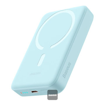 پاوربانک بی‌سیم 30 وات باسئوس مدل Magnetic Mini ظرفیت 10000 میلی آمپر ساعت