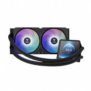 فن خنک کننده مایع پردازنده گیم دیاس مدل AURA GL240 LCD ARGB BLACK