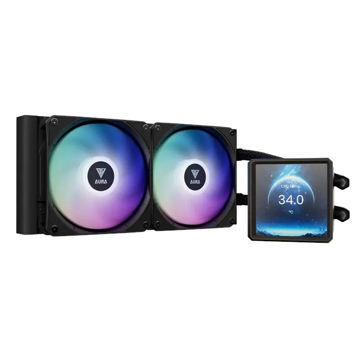 فن خنک کننده مایع پردازنده گیم دیاس مدل AURA GL240 LCD ARGB BLACK