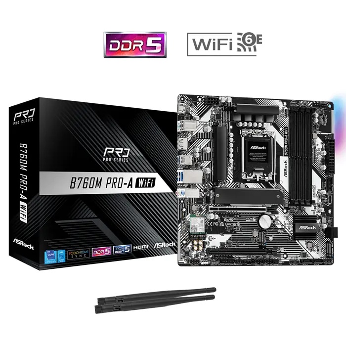 مادربرد ازراک مدل B760M PRO-A WIF D5