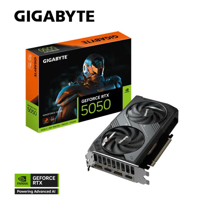 کارت گرافیک گیگابایت GeForce RTX™ 5050 WINDFORCE OC 8G