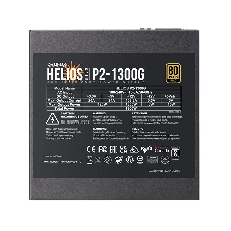 منبع تغذیه کامپیوتر گیم دیاس مدل HELIOS P2-1300G