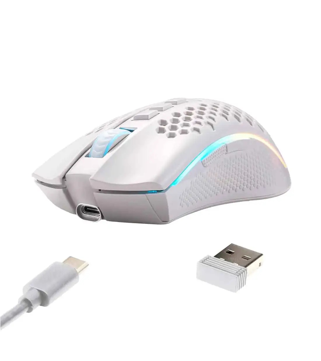 موس گیمینگ ردراگون Storm Pro M808-KS White