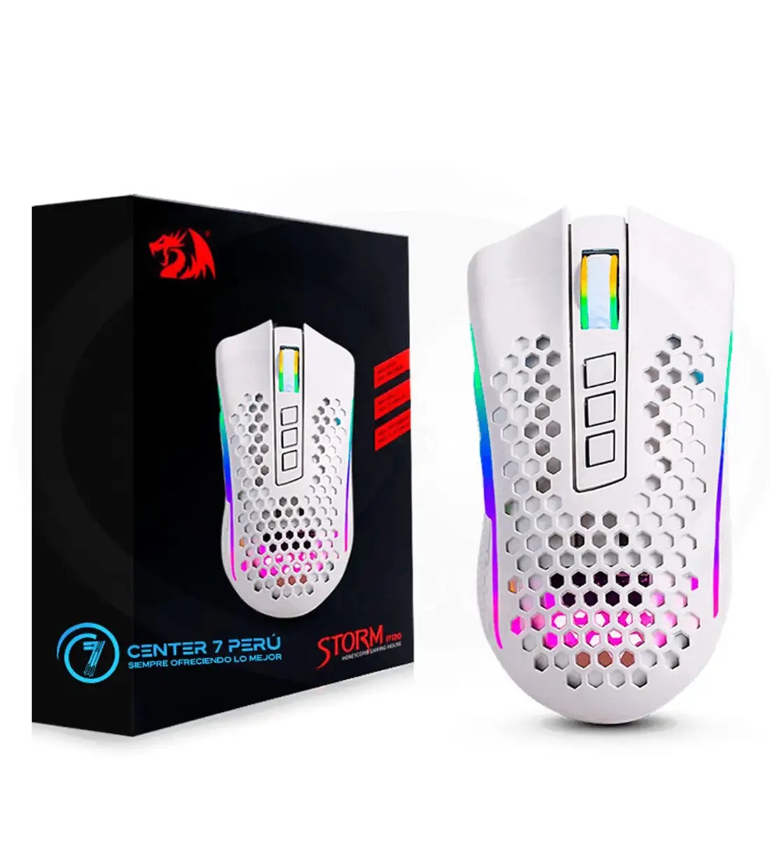 موس گیمینگ ردراگون Storm Pro M808-KS White