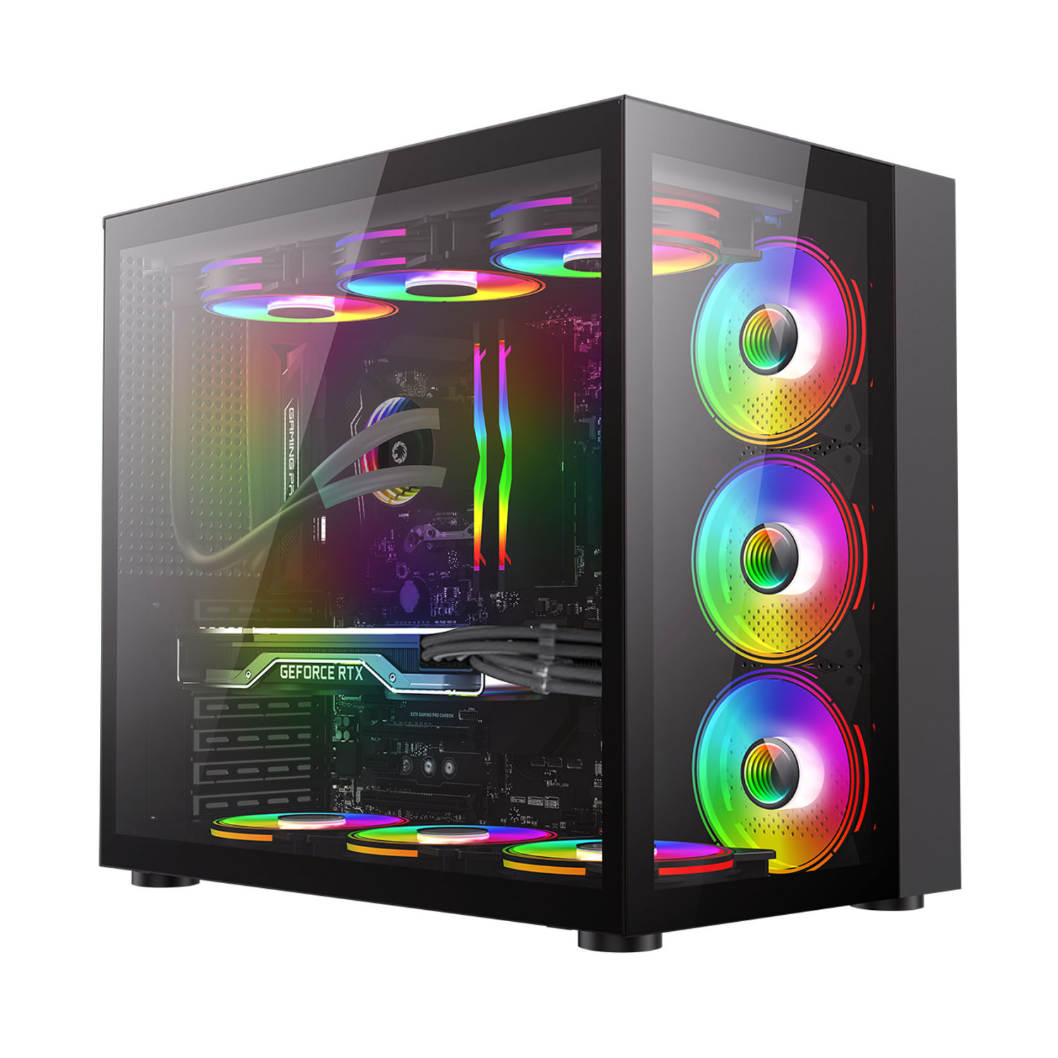 کیس کامپیوتر گیمینگ گیم مکس مدل INFINITY BLACK