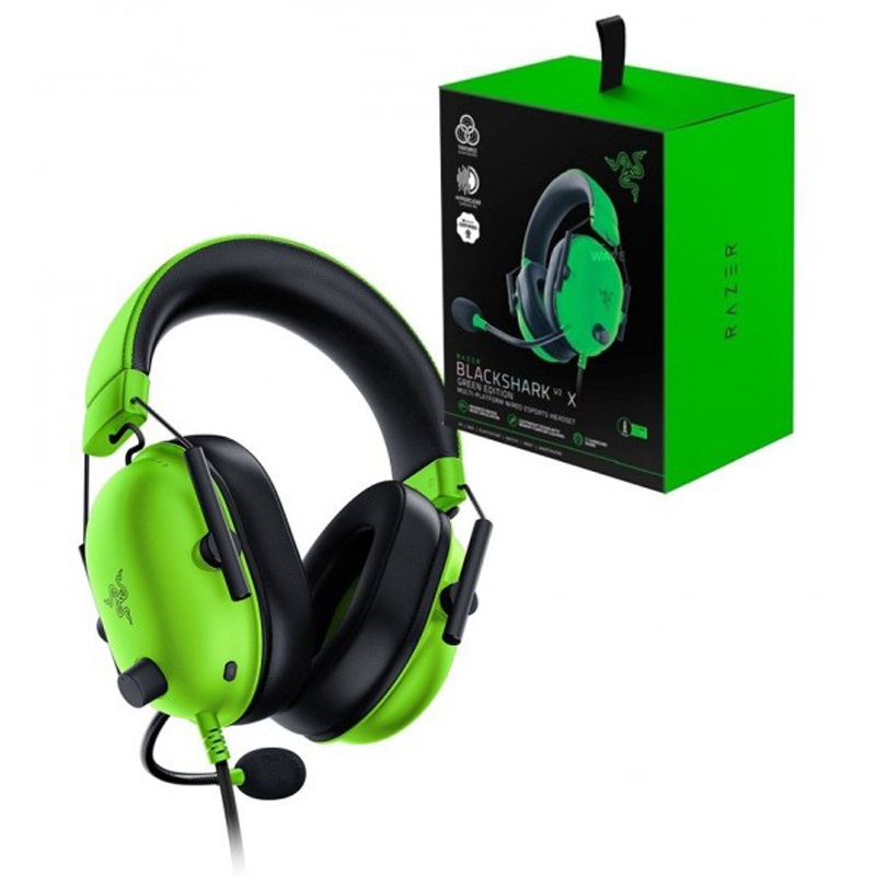 هدست گیمینگ بلوتوثی ریزر مدل  BlackShark V2 X GREEN