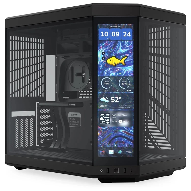 کیس کامپیوتر گیمینگ هایت مدل Y70 TOUCH INFINITE PITCH BLACK