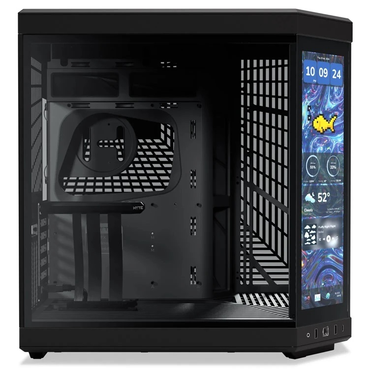 کیس کامپیوتر گیمینگ هایت مدل Y70 TOUCH INFINITE PITCH BLACK
