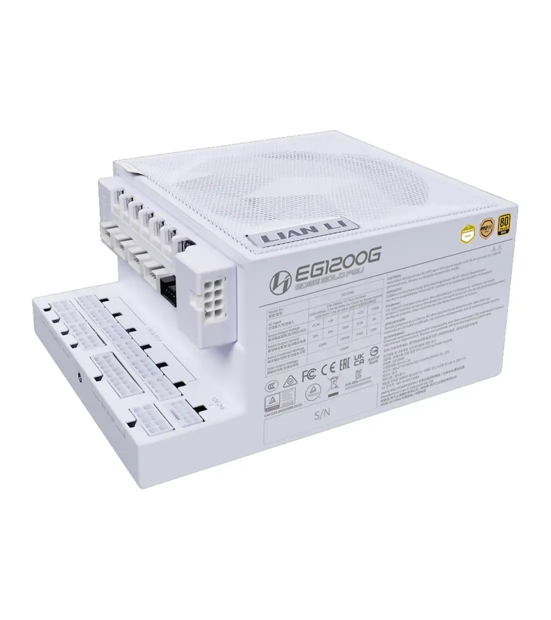 پاور 1200 وات لیان لی EDGE Gold 1200 UK White Full Modular