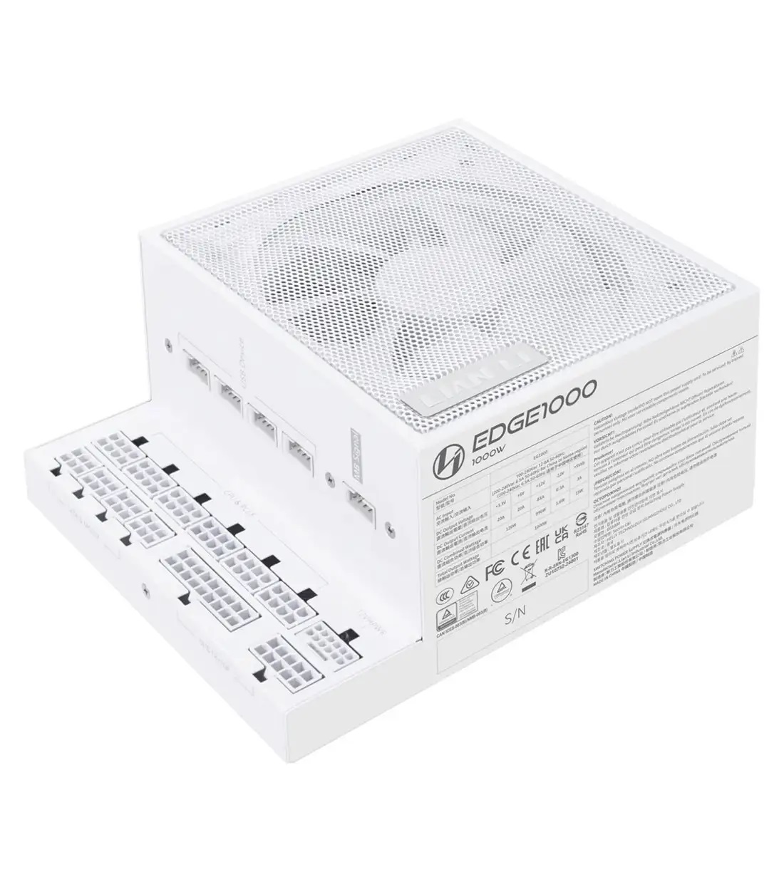 پاور 1000 وات لیان لی EDGE GOLD 1000 UK White Full Modular