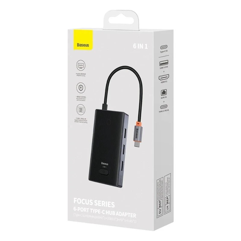 هاب 6 پورت USB-C بیسوس مدل WKYY030213