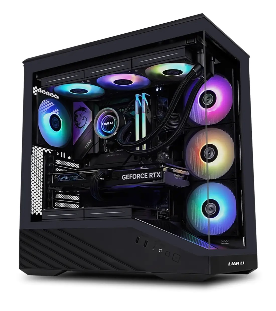 کیس گیمینگ لیان لی Vector V100R Black