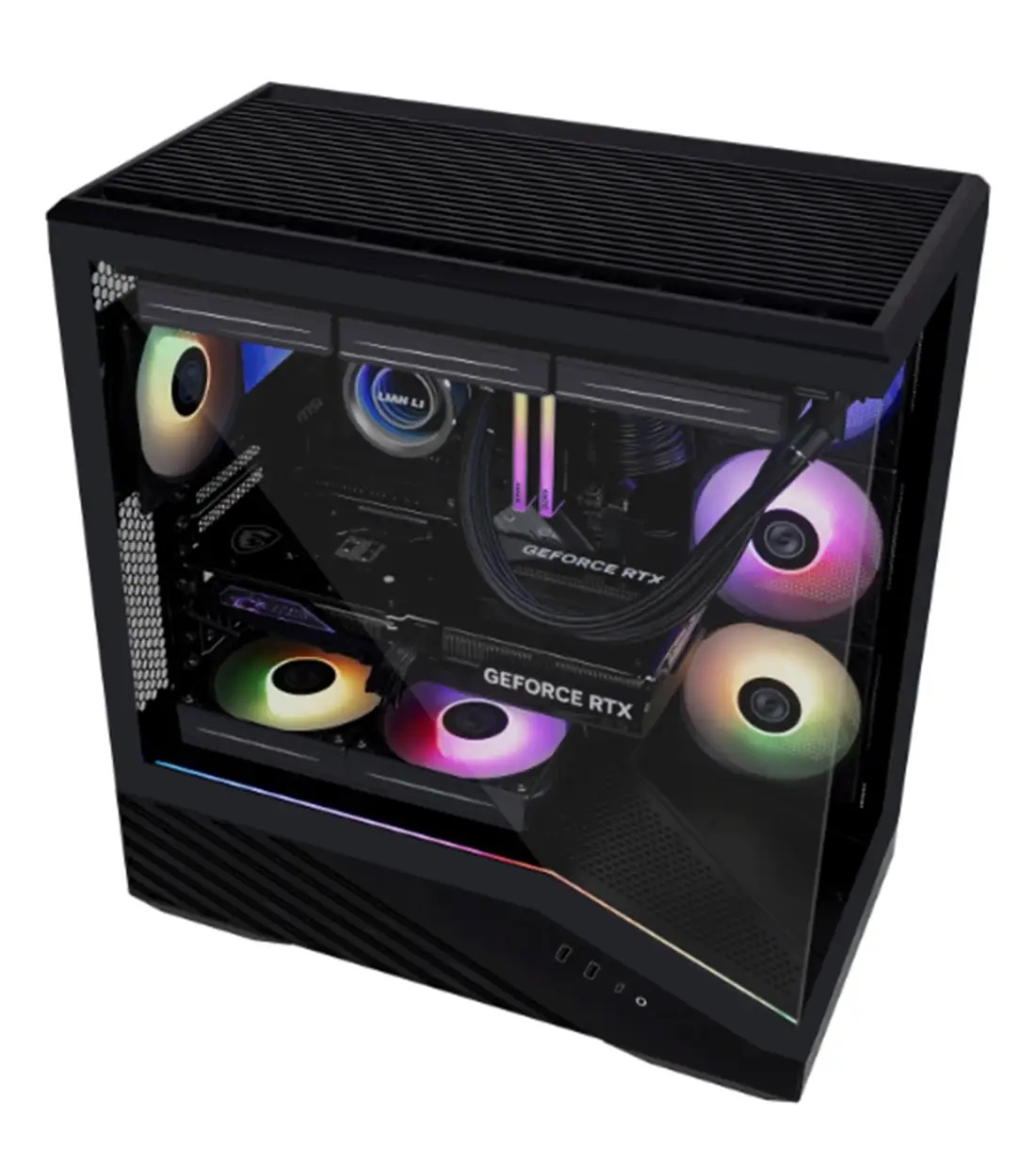 کیس گیمینگ لیان لی Vector V100R Black