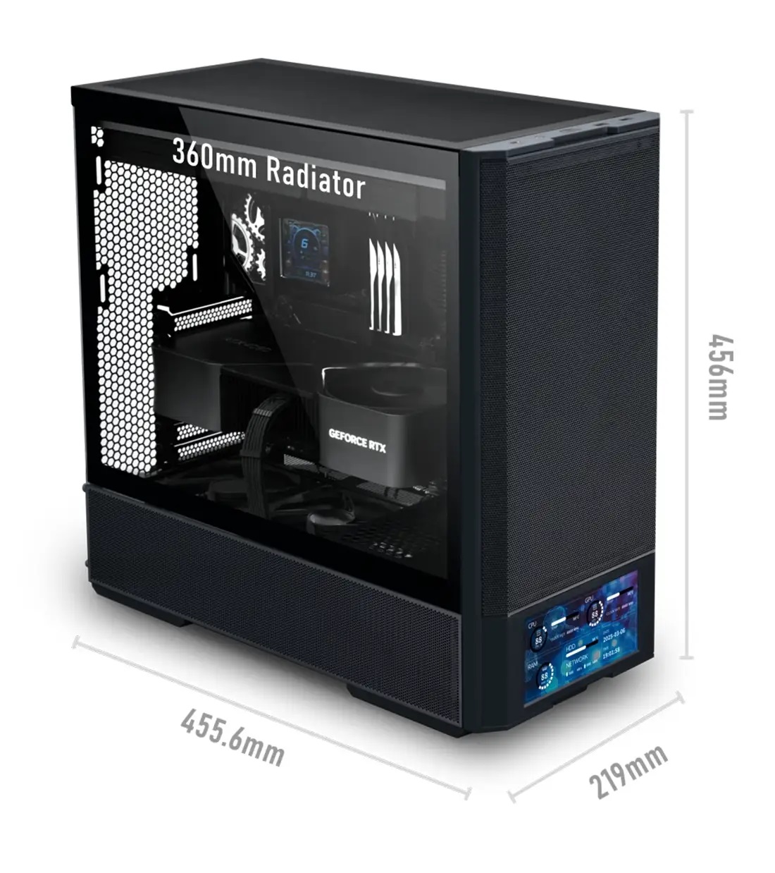 کیس گیمینگ لیان لی LANCOOL 207 Digital Black