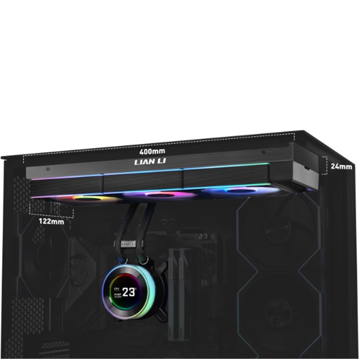 خنک کننده مایع پردازنده لیان لی مدل HydroShift II LCD-C 360CL Black -کپی