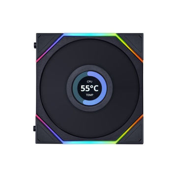 فن کیس لیان لی مشکی مدل Uni Fan TL WIRELESS LCD 120 REVERSE BLADE (3 عددی)