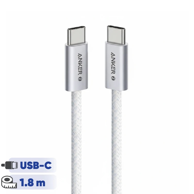 کابل تبدیل USB-C به USB-C انکر مدل Zolo A8060 طول 1.8 متر