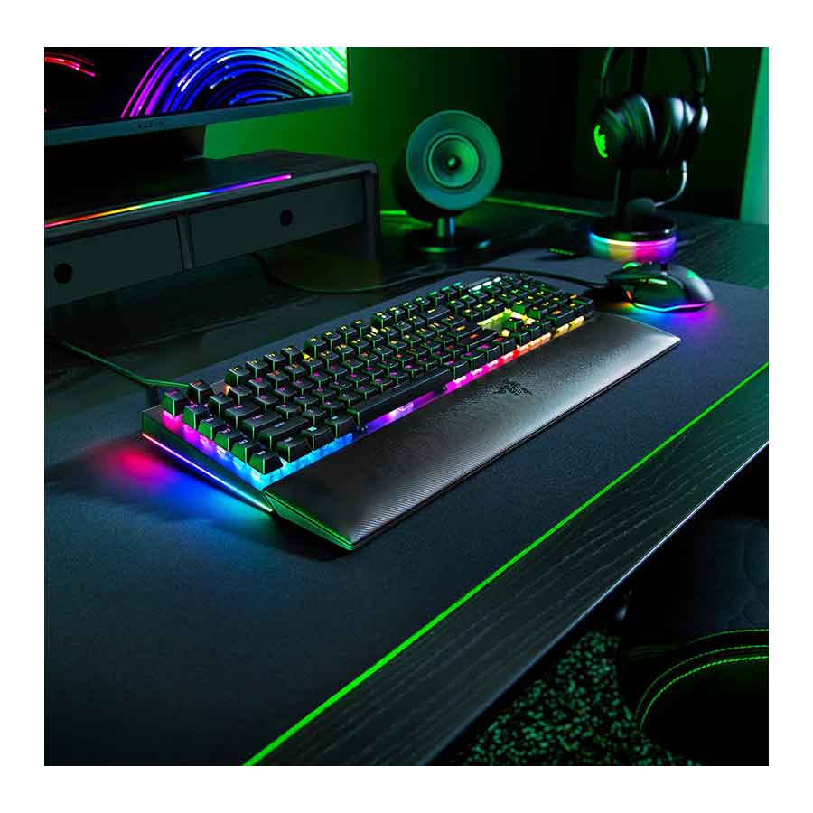 کیبورد گیمینگ باسیم ریزر BLACKWIDOW V4 lGREEN S US LAYOUT WLS