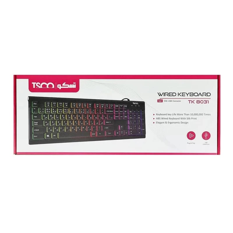 کیبورد گیمینگ تسکو باسیم مشکی GK-8031