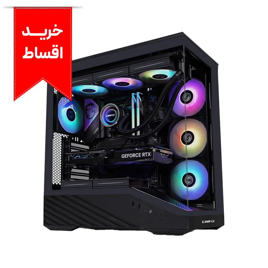 کیس گیمینگ لیان لی Vector V100R Black + خرید اقساط 